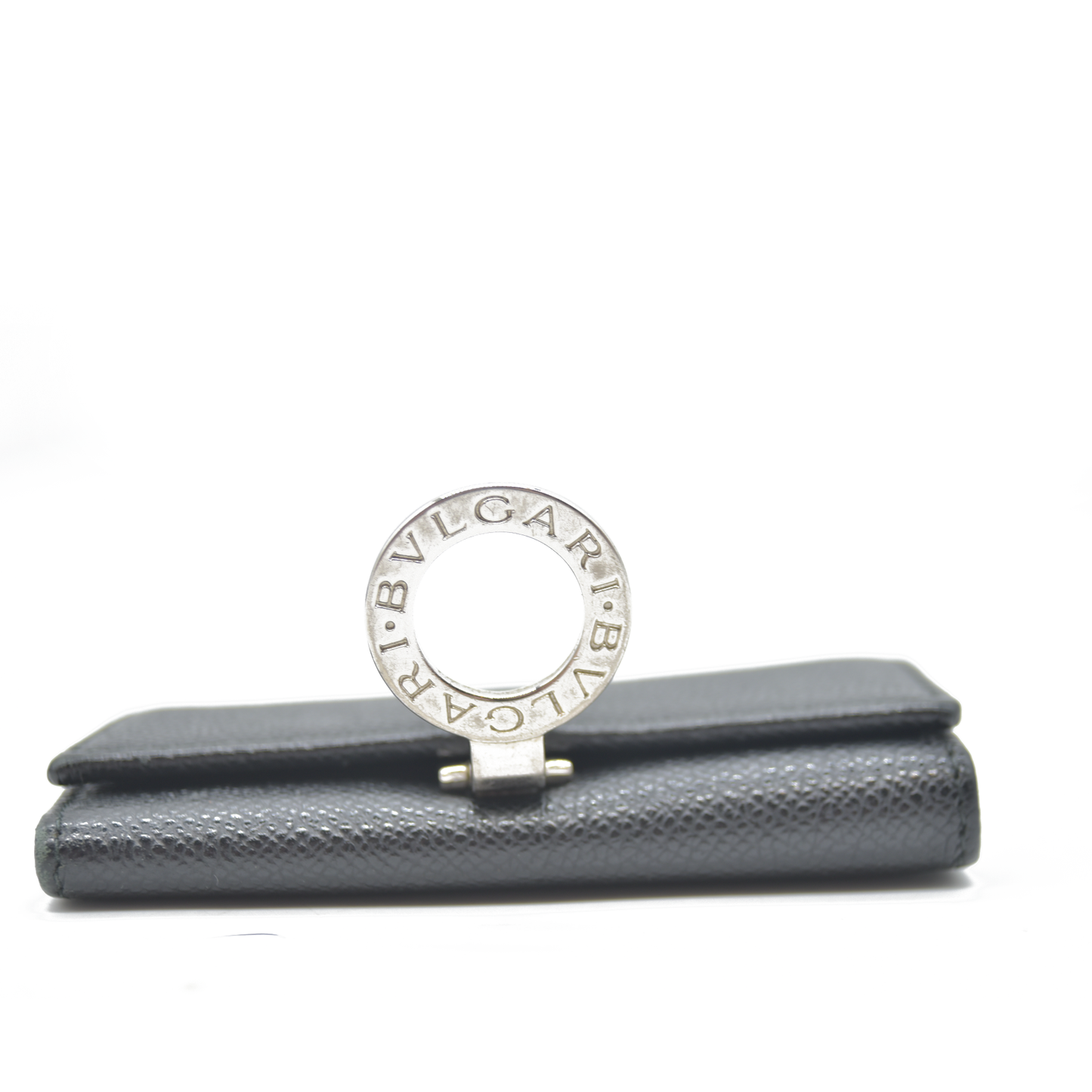 BVLGARI BVLGARI BVLGARI Leather 6 Ring Key Case Black