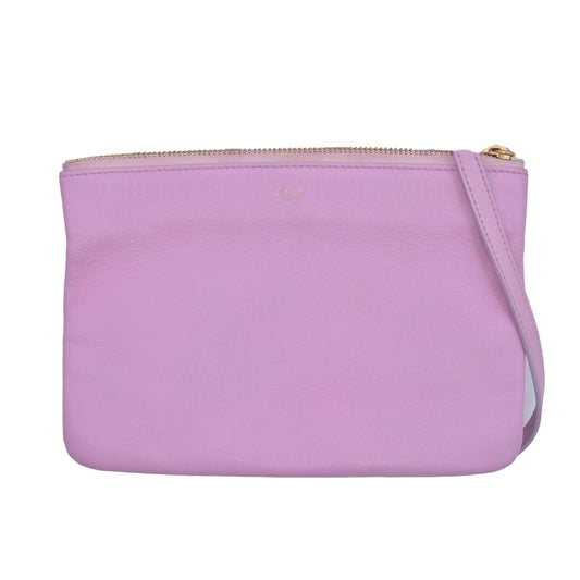 $1250 Celine Pink Leather Small Trio Crossbody Bag CONSIGNMENT 10020876