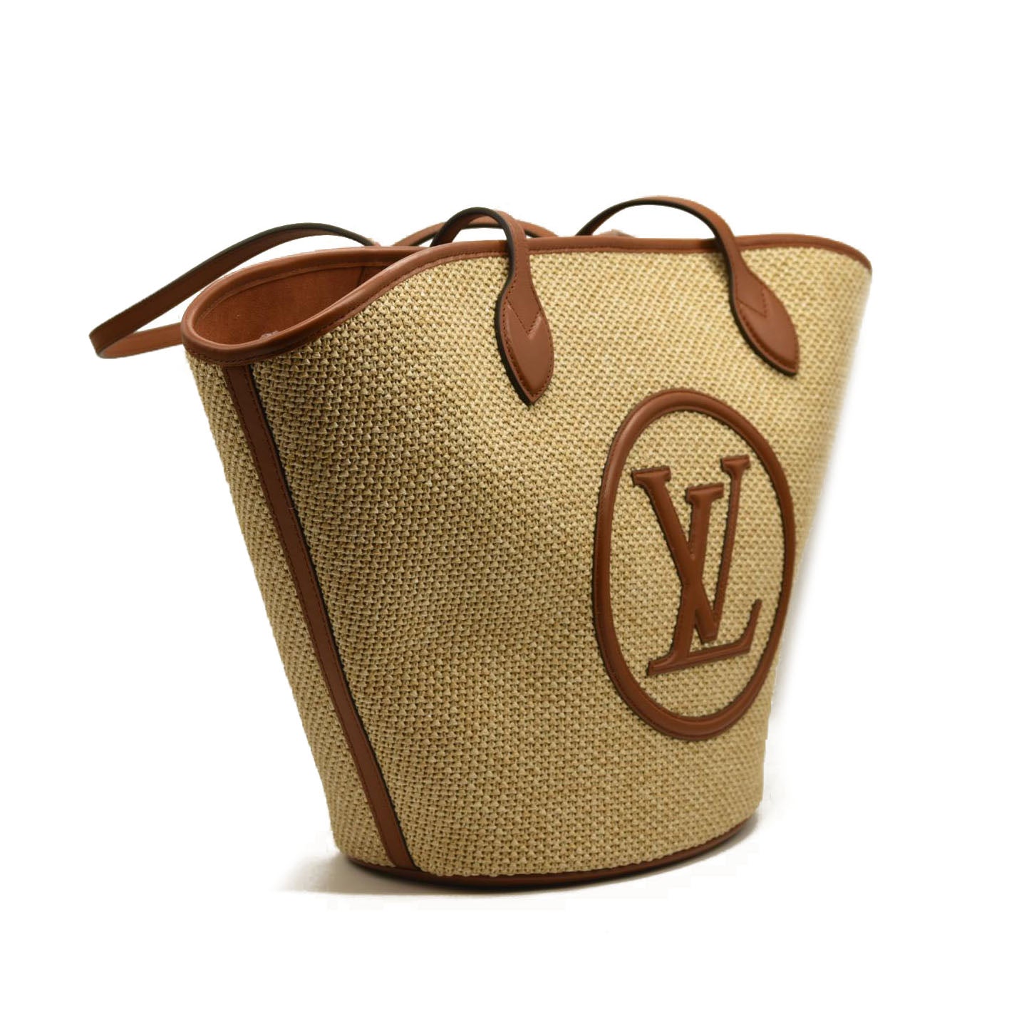 Louis Vuitton  Raffia Saint Jacques Tote Caramel RFID