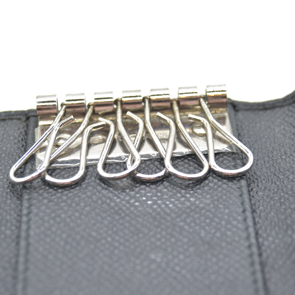 BVLGARI BVLGARI BVLGARI Leather 6 Ring Key Case Black