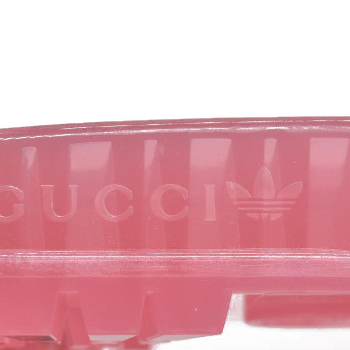 Pristine Gucci X Adidas Pink Platform Jelly Slides Sandals EU 37 US 7
