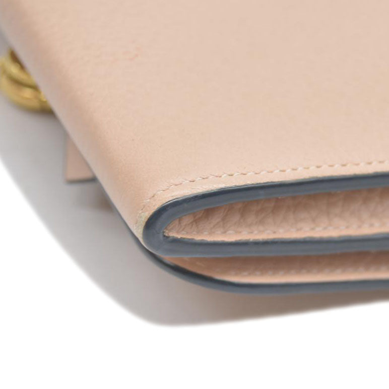 Chloe Alphabet Leather Bifold Long Wallet