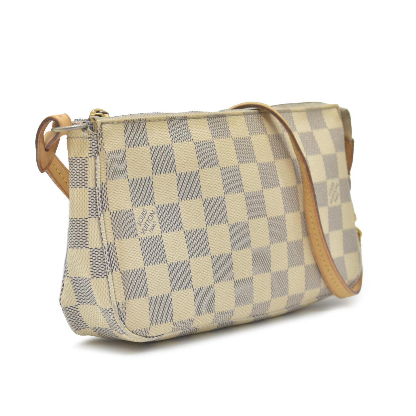 $1290 2012 Louis Vuitton Damier Azur Pochette Accessories NM CA4142