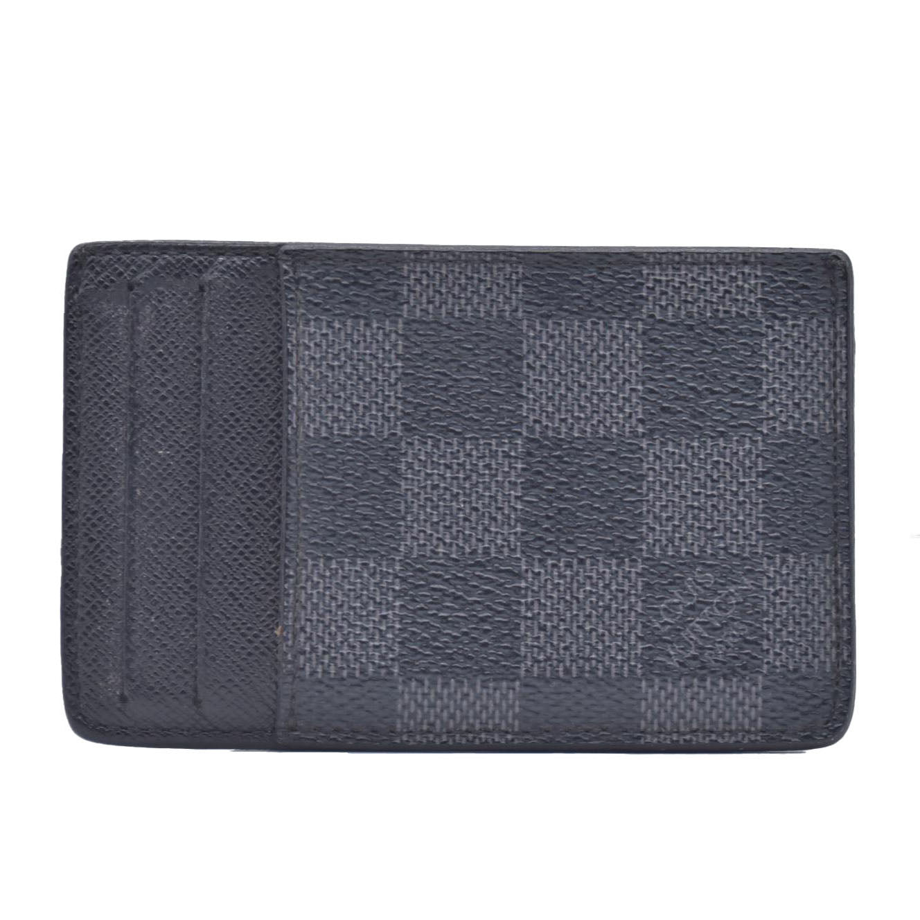 $385 Louis Vuitton 2008 Damier Graphite Pattern Card Case TH5008 CONSIGNMENT
