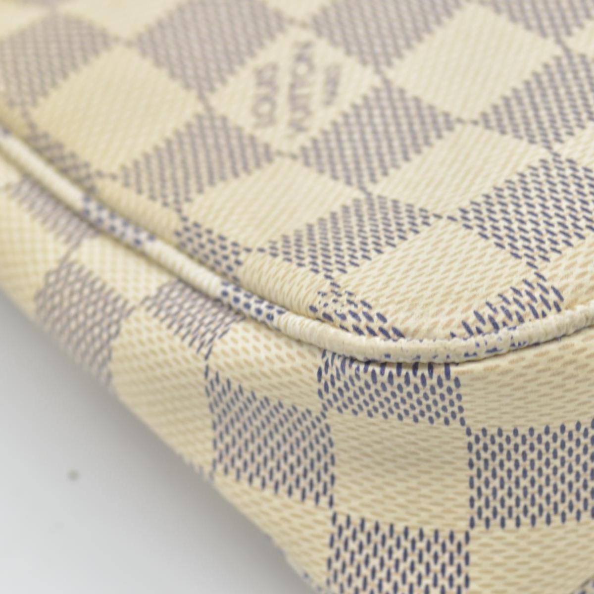 $1290 2012 Louis Vuitton Damier Azur Pochette Accessories NM CA4142