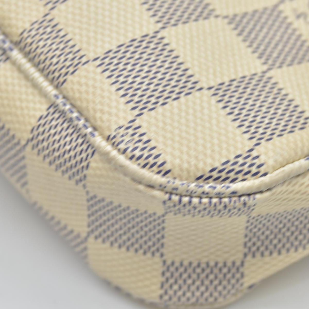 $1290 2012 Louis Vuitton Damier Azur Pochette Accessories NM CA4142