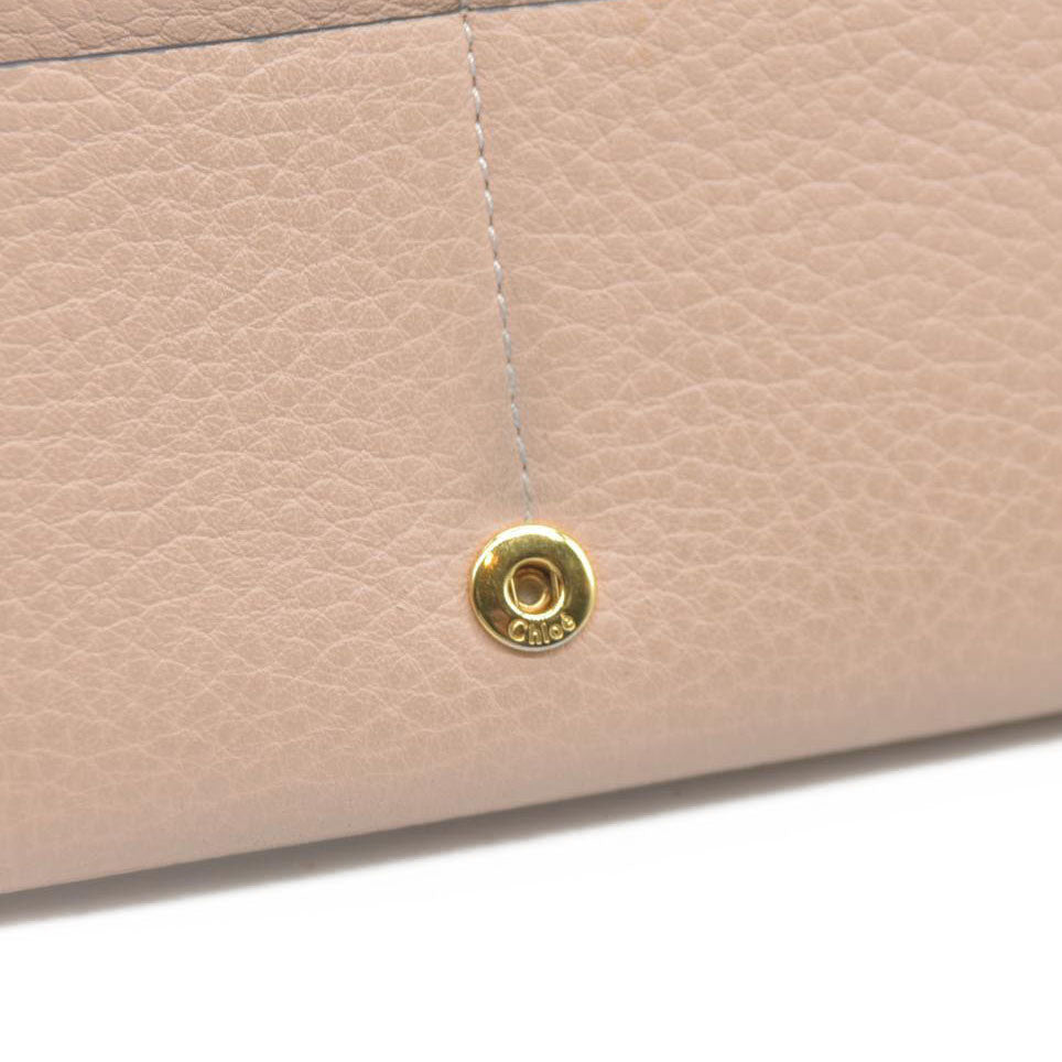 Chloe Alphabet Leather Bifold Long Wallet