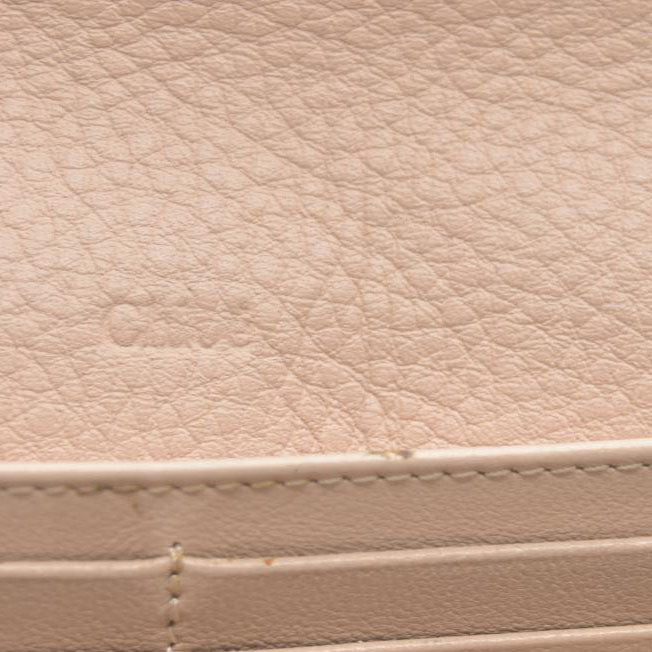 Chloe Alphabet Leather Bifold Long Wallet