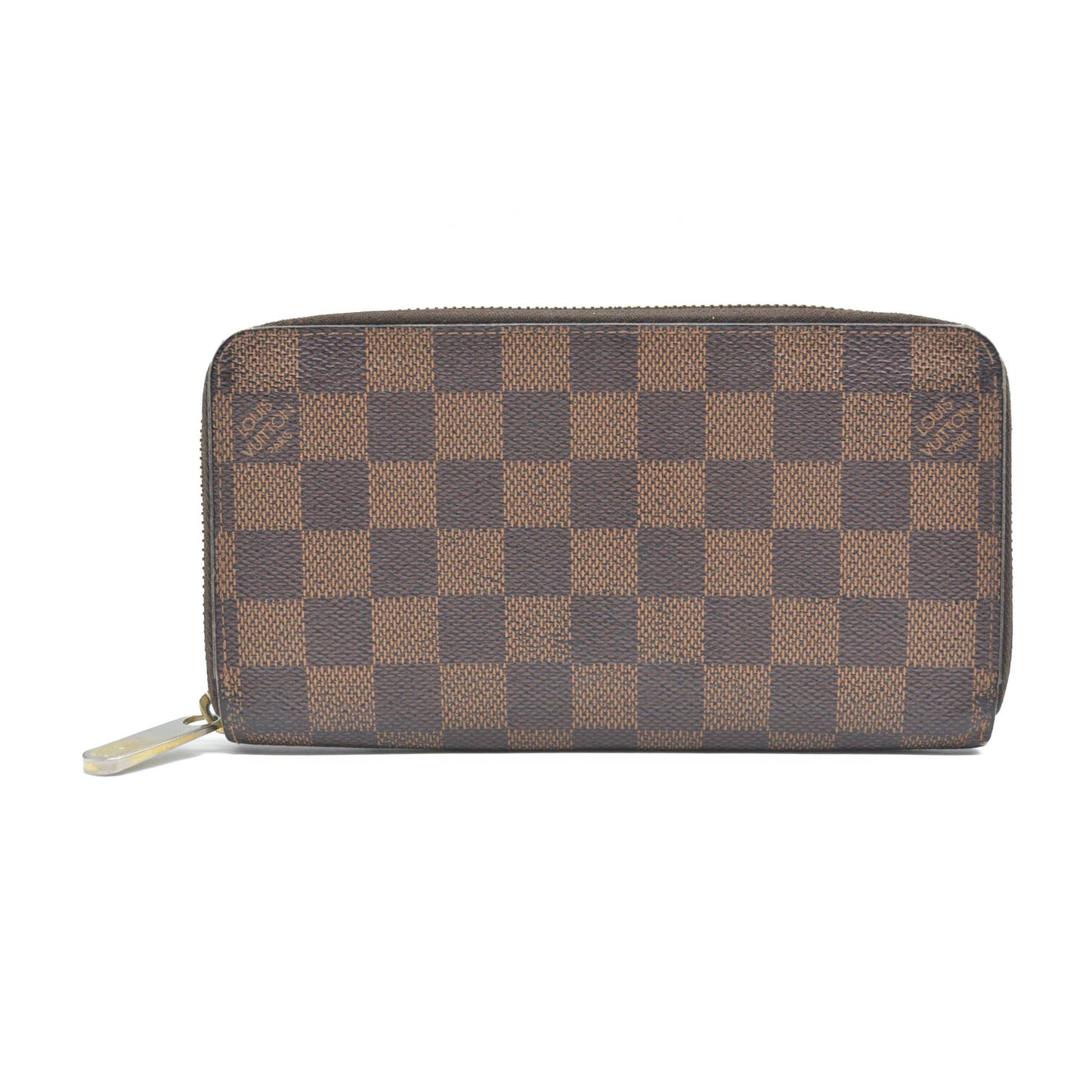 AUCTION $915 Louis Vuitton Damier Ebene Zippy Wallet CA2136