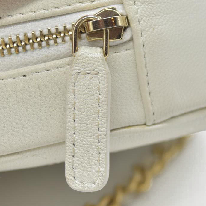 $3100 Chanel Lambskin Quilted Pearl Round Clutch With Chain White 29 2020