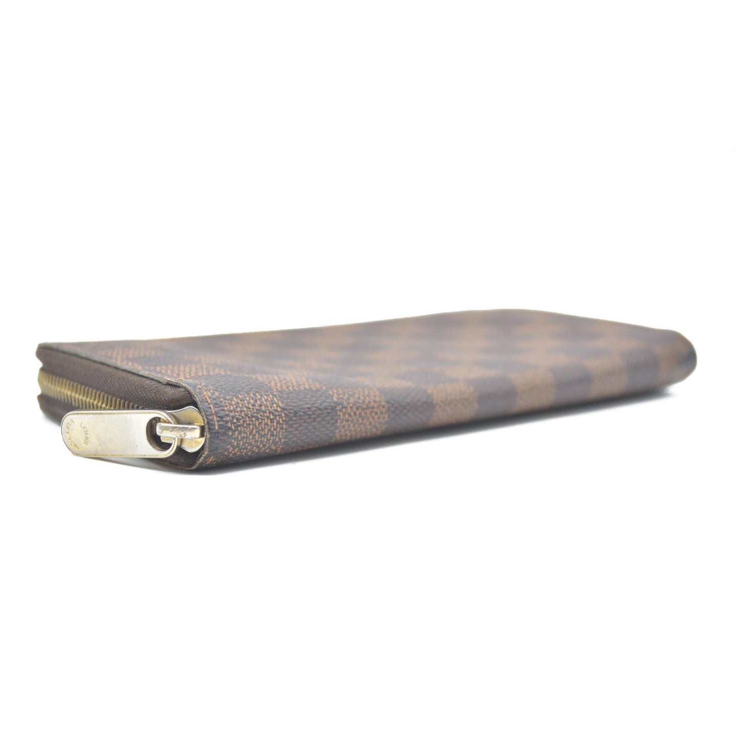 AUCTION $915 Louis Vuitton Damier Ebene Zippy Wallet CA2136