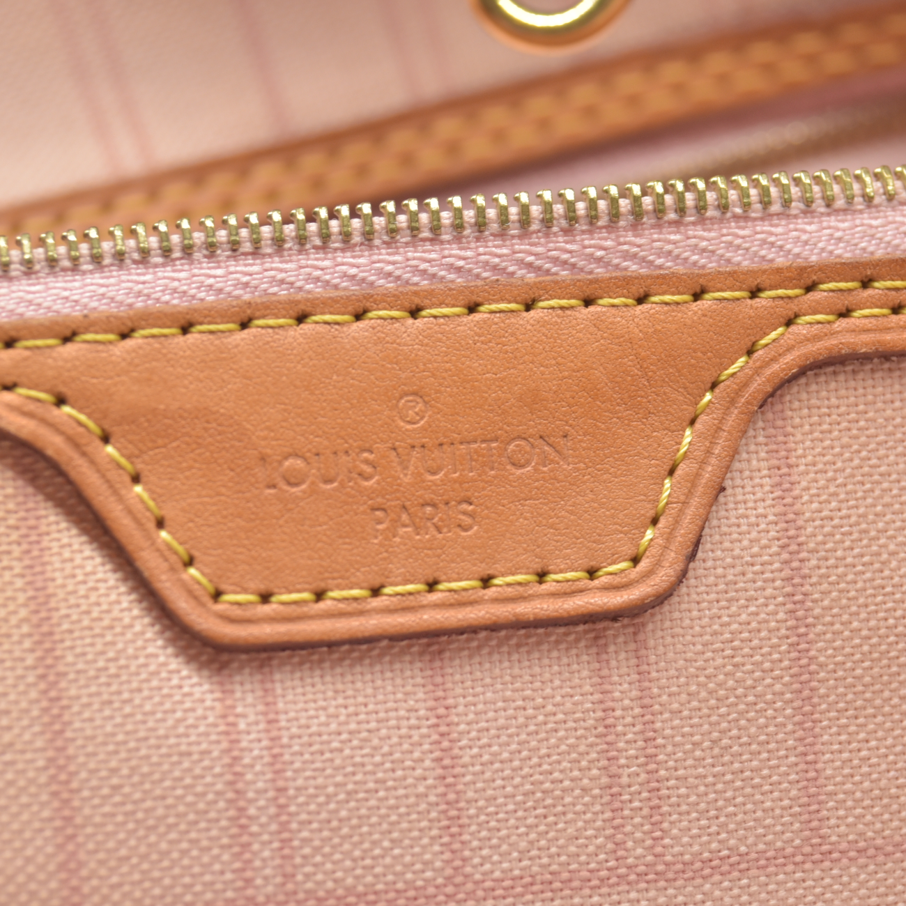 $2240 2017 Louis Vuitton Damier Azur Neo Neverfull GM Rose Ballerine SD0167