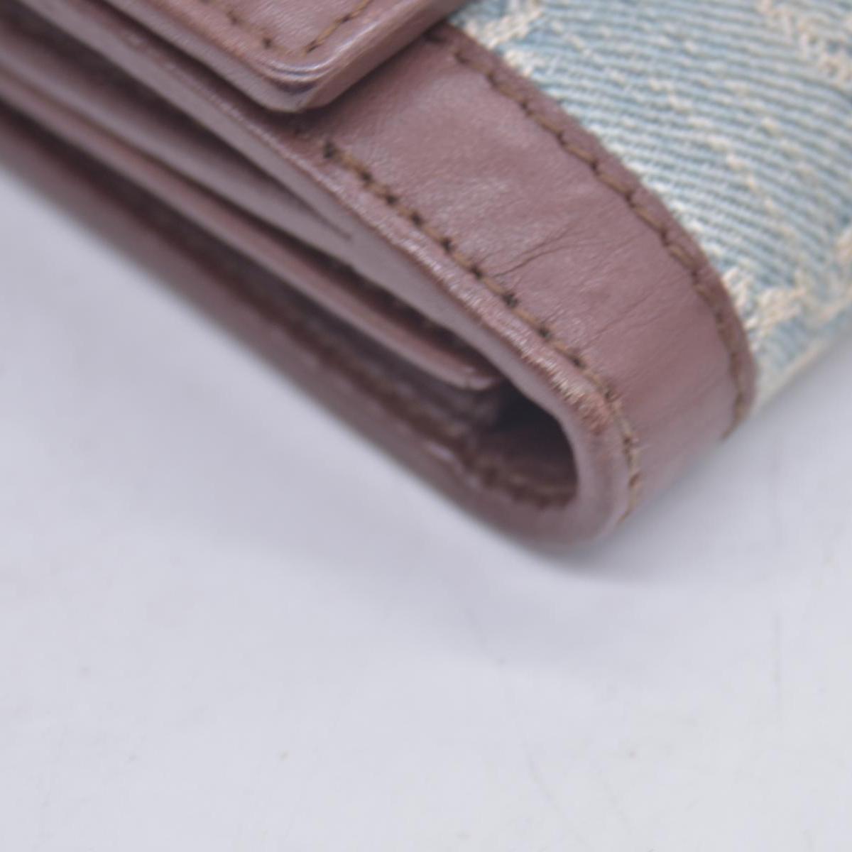 Gucci Monogram Script Continental Wallet Blue Denim CONSIGNMENT