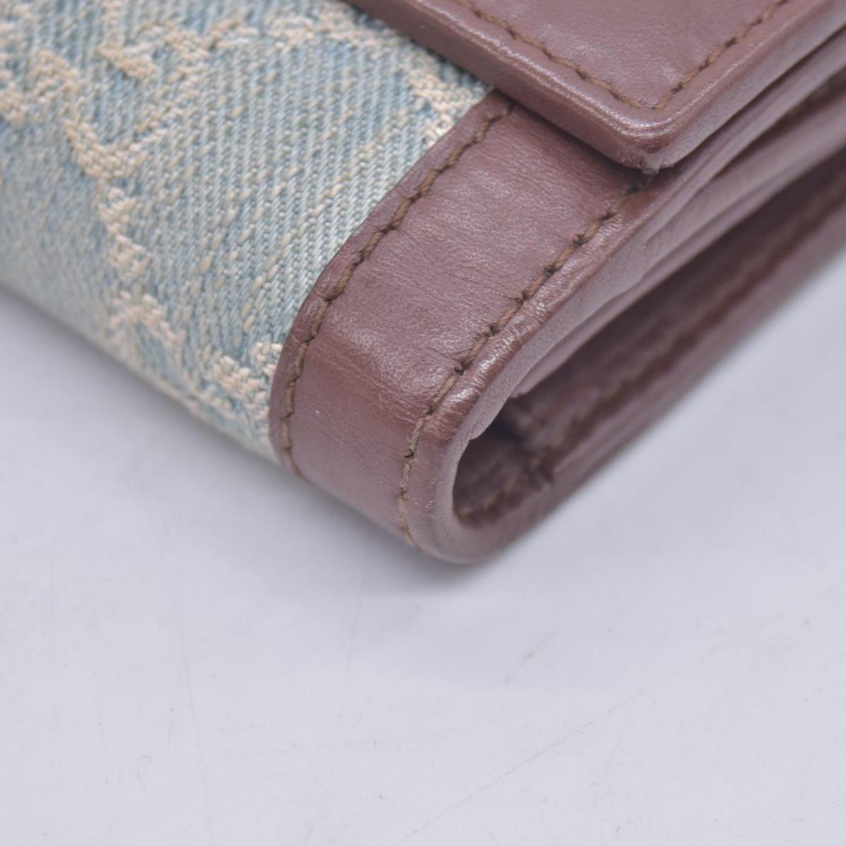 Gucci Monogram Script Continental Wallet Blue Denim CONSIGNMENT