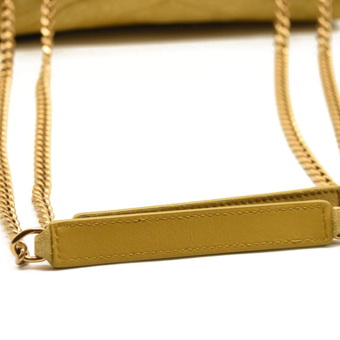 SAINT LAURENT Small Loulou Chain Bag Mustard Monogram Chain Shoulder Bag