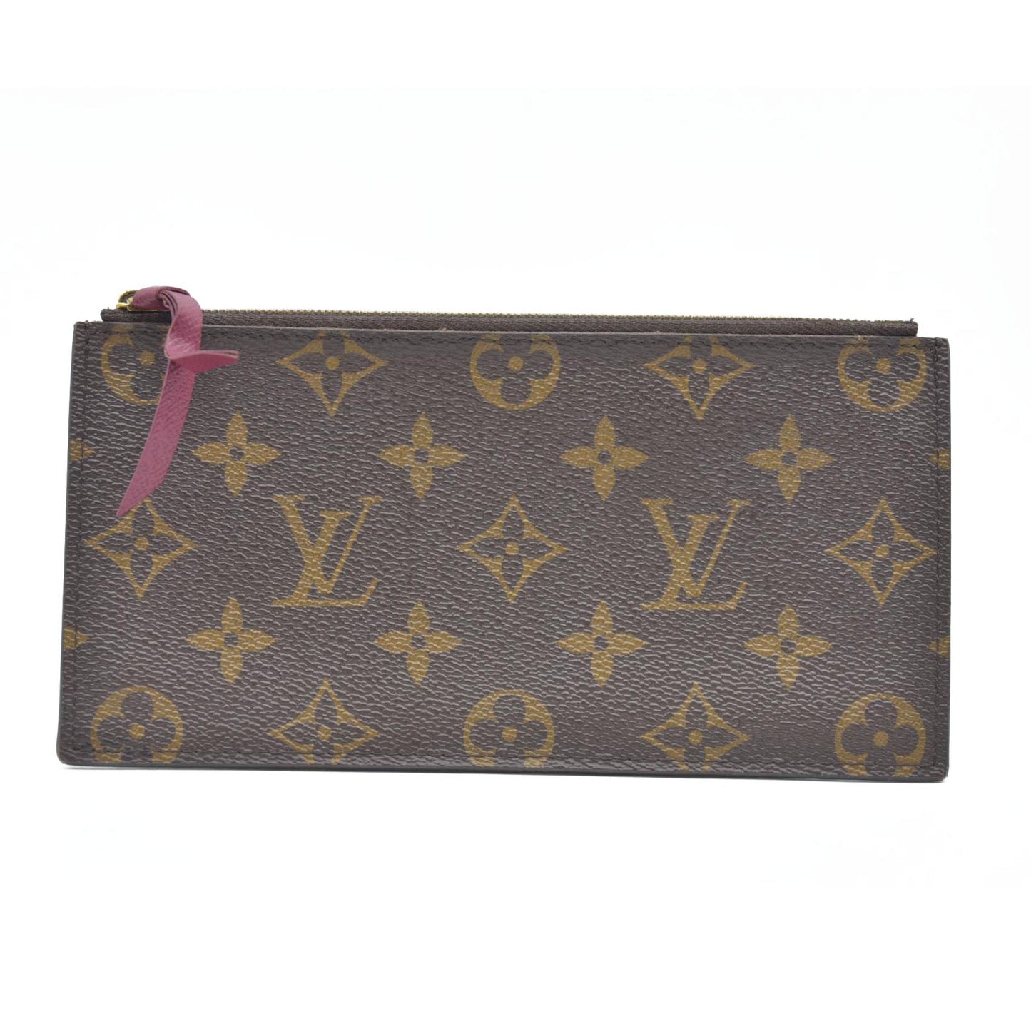 Louis Vuitton  Monogram Felicie Chain Wallet Zippered Insert Fuchsia