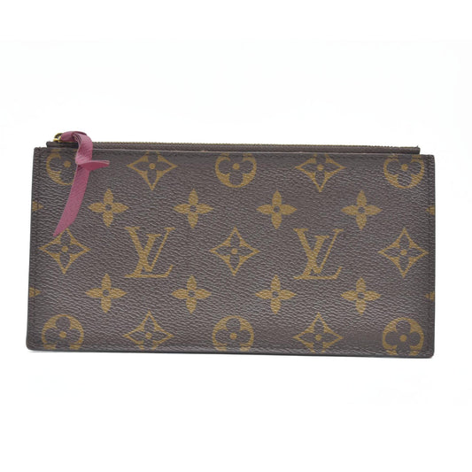 Louis Vuitton  Monogram Felicie Chain Wallet Zippered Insert Fuchsia