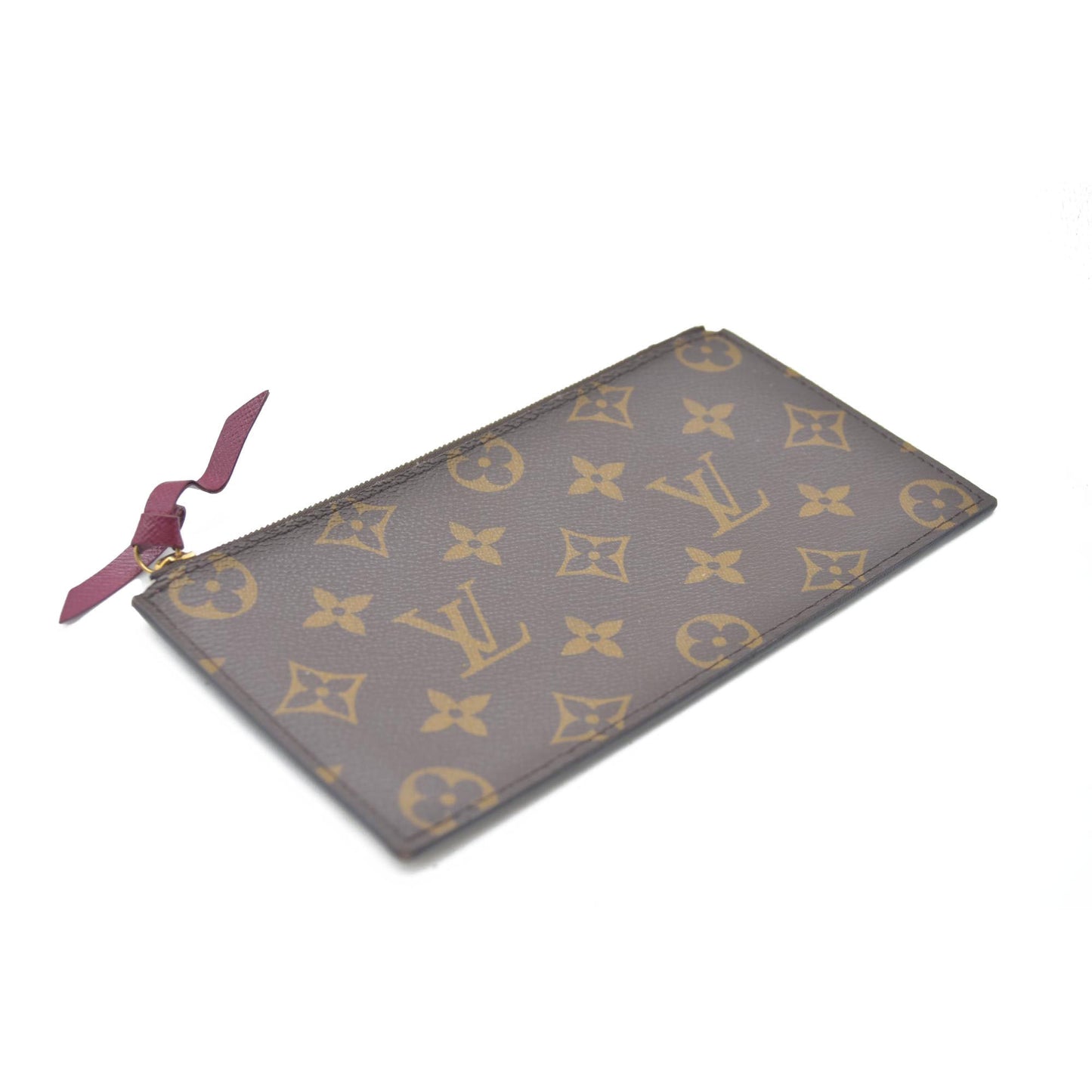 Louis Vuitton  Monogram Felicie Chain Wallet Zippered Insert Fuchsia