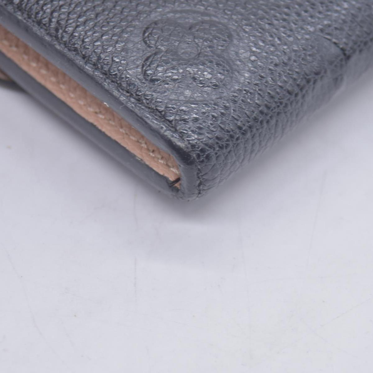 $800 2016 Louis Vuitton Monogram Empreinte Leather Emilie Wallet Black Beige CA1146 CONSIGNMENT
