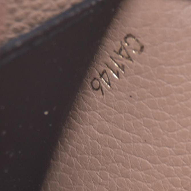 $800 2016 Louis Vuitton Monogram Empreinte Leather Emilie Wallet Black Beige CA1146 CONSIGNMENT
