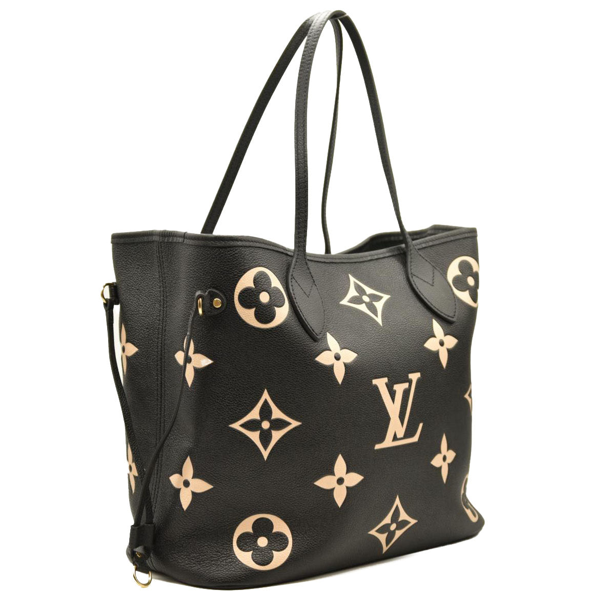 LOUIS VUITTON  Empreinte Monogram Giant Neverfull MM Black Beige