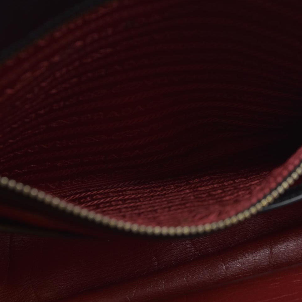 AUCTION $3450 Prada Black Leather Promenade Studded Satchel