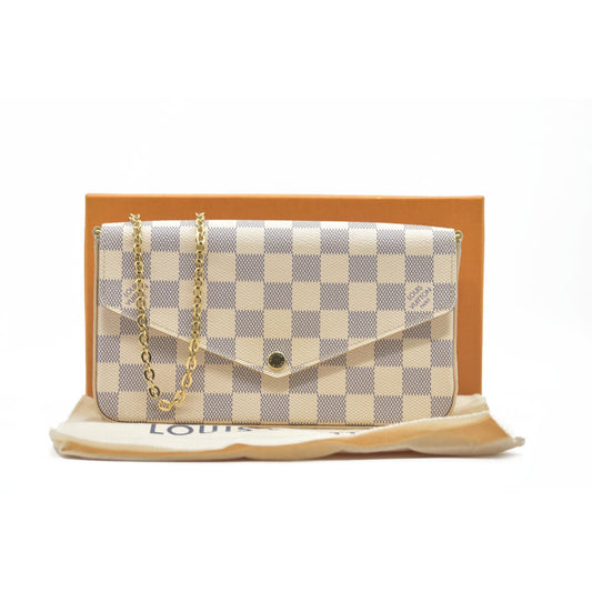 $1580 Louis Vuitton Damier Azur Pochette Félicie