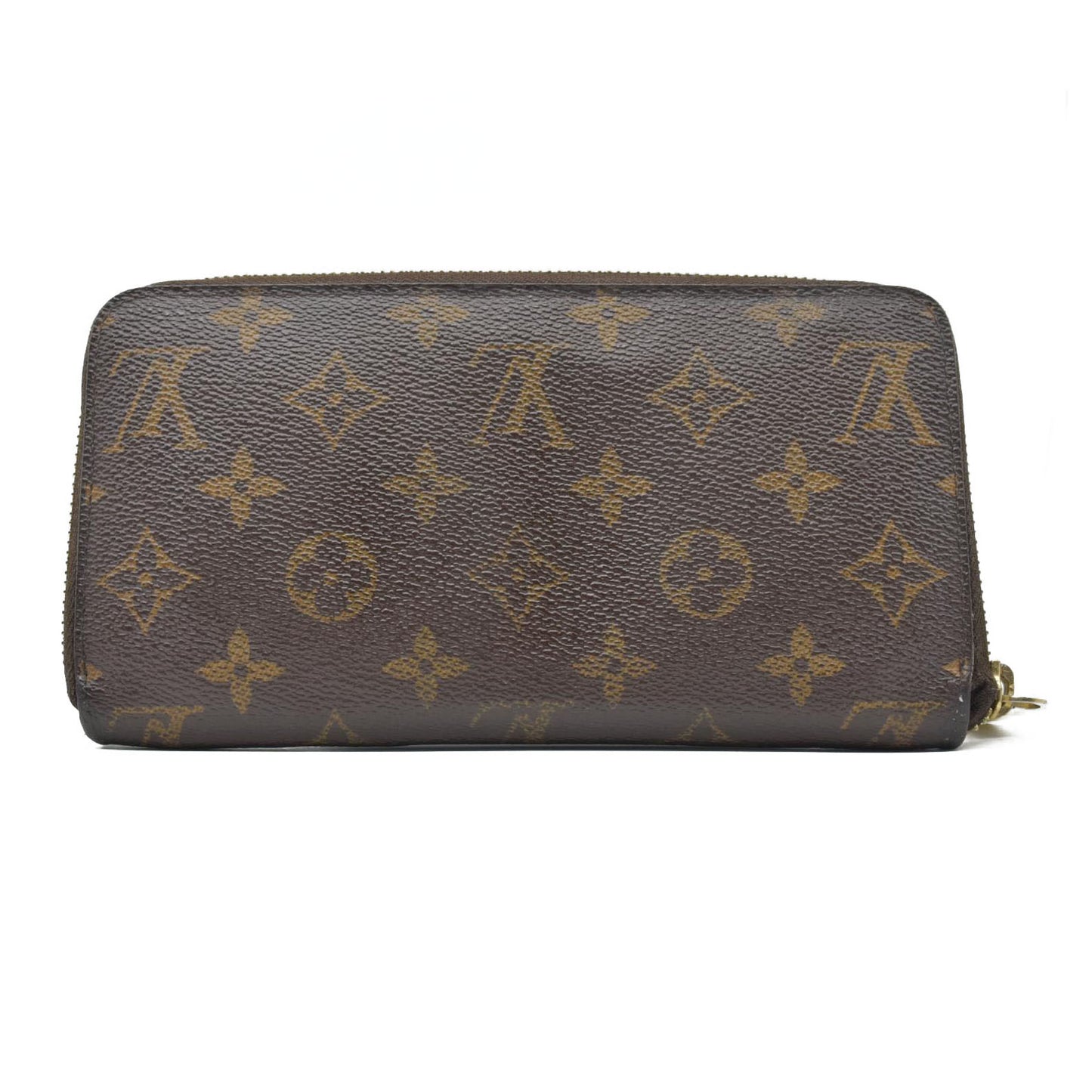 $915 2011 Louis Vuitton Monogram Zippy Zip Around Long Wallet Purse Brown CA0141