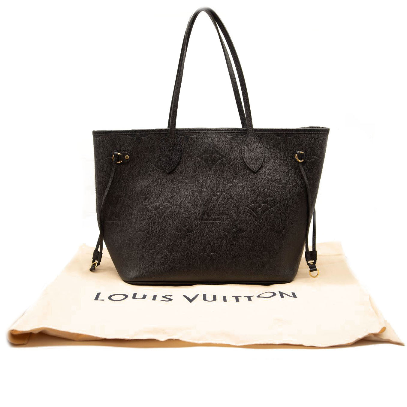 LOUIS VUITTON Empreinte Monogram Giant Neverfull MM Black