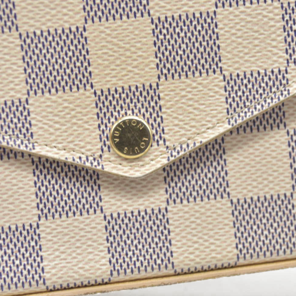 $1580 Louis Vuitton Damier Azur Pochette Félicie
