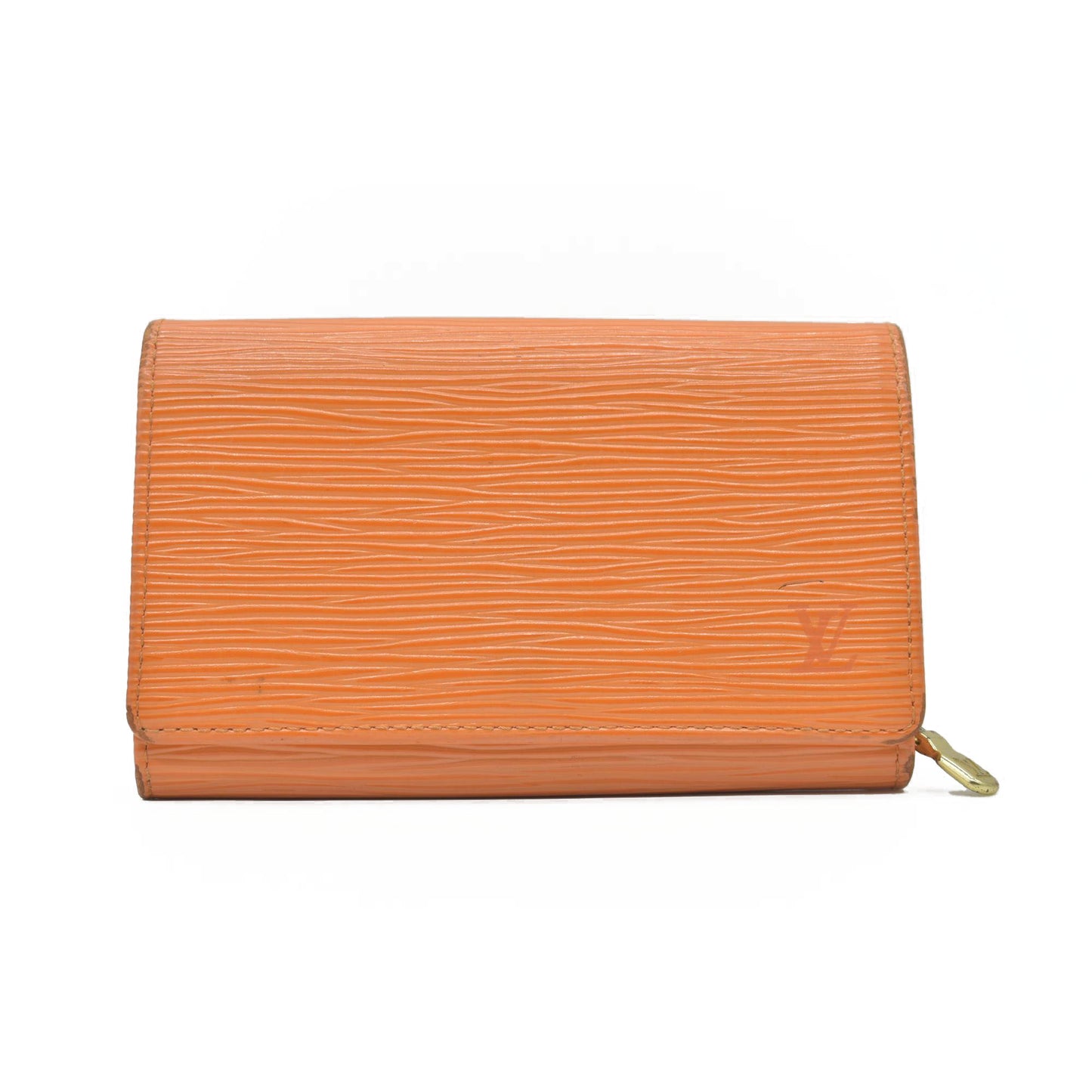 $725 2004 Louis Vuitton Epi Porte Monnaie Billets Tresor Leather Bifold Wallet SR0034