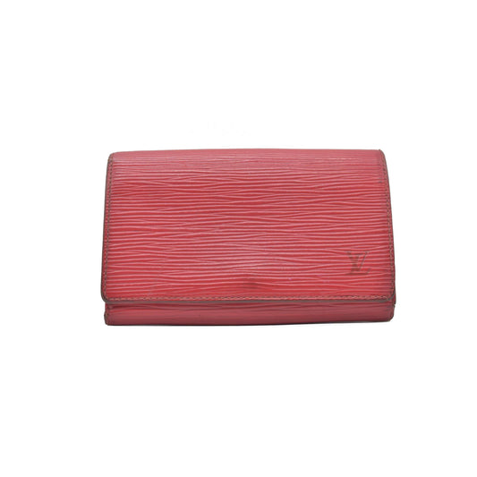 $720 1999 Louis Vuitton Epi Porte Monnaie Billets Tresor Leather Bifold Wallet MI1919