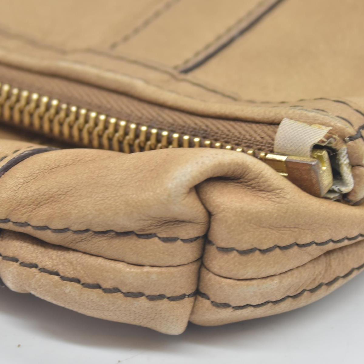 $990 Burberry  Leather Fold Over Wristlet Clutch CONSIGNMENT