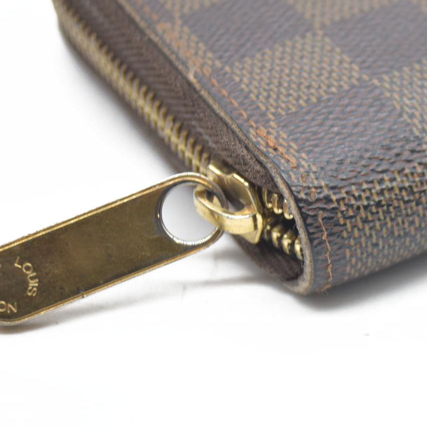LOUIS VUITTON Damier Ebene Zippy Wallet Long Wallet VI1026