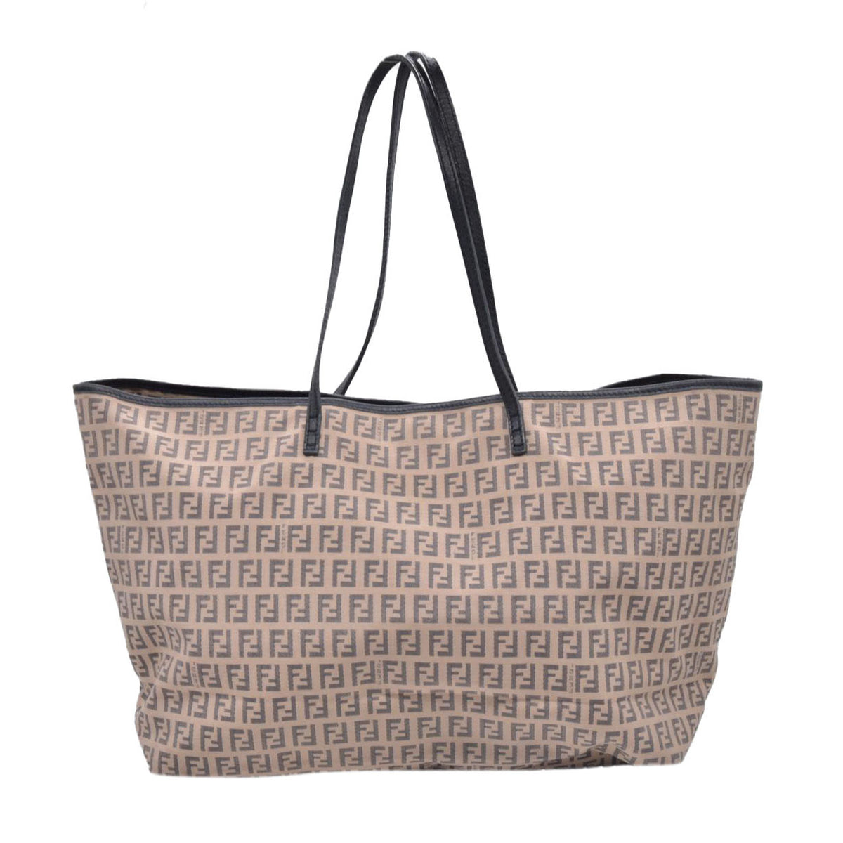 $850 FENDI Zucca Spalmati Medium Roll Tote Tobacco CONSIGNMENT