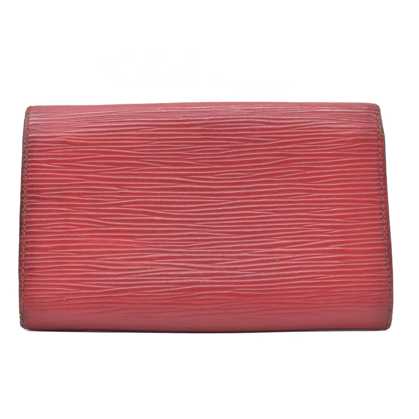 $720 1999 Louis Vuitton Epi Porte Monnaie Billets Tresor Leather Bifold Wallet MI1919