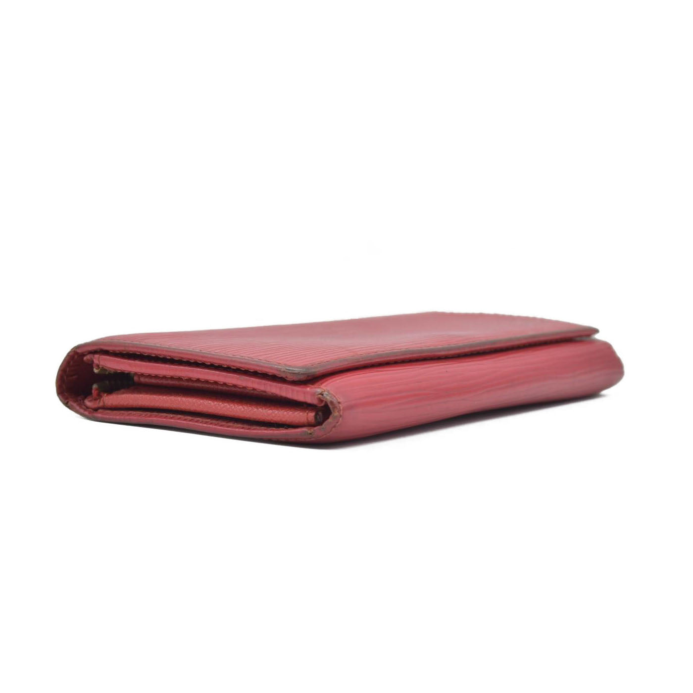 $720 1999 Louis Vuitton Epi Porte Monnaie Billets Tresor Leather Bifold Wallet MI1919