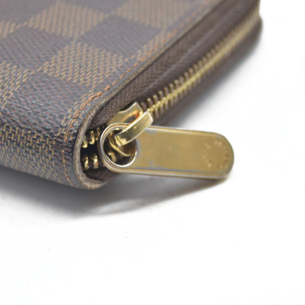 LOUIS VUITTON Damier Ebene Zippy Wallet Long Wallet VI1026