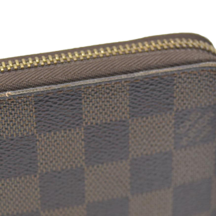 LOUIS VUITTON Damier Ebene Zippy Wallet Long Wallet VI1026