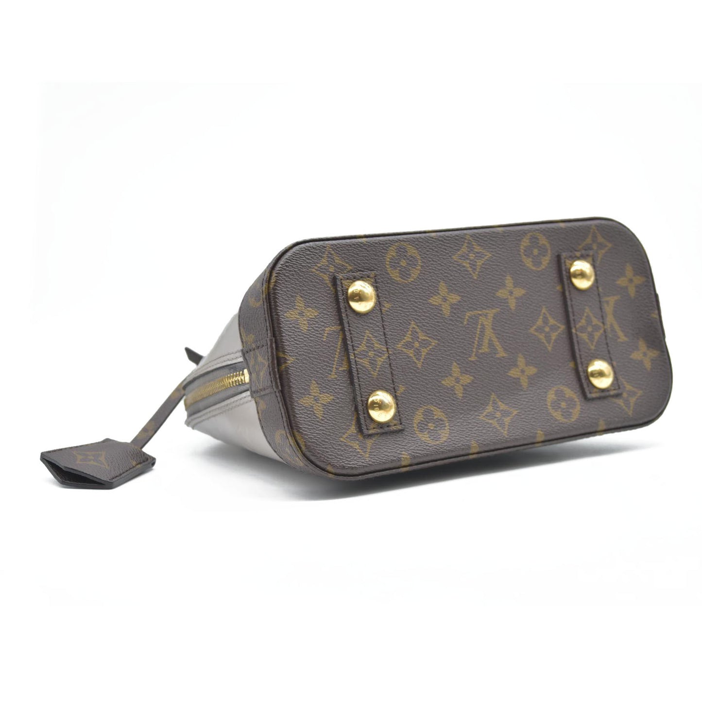 $1940 Louis Vuitton  Vernis Monogram Alma BB Taupe Metallise Crossbody