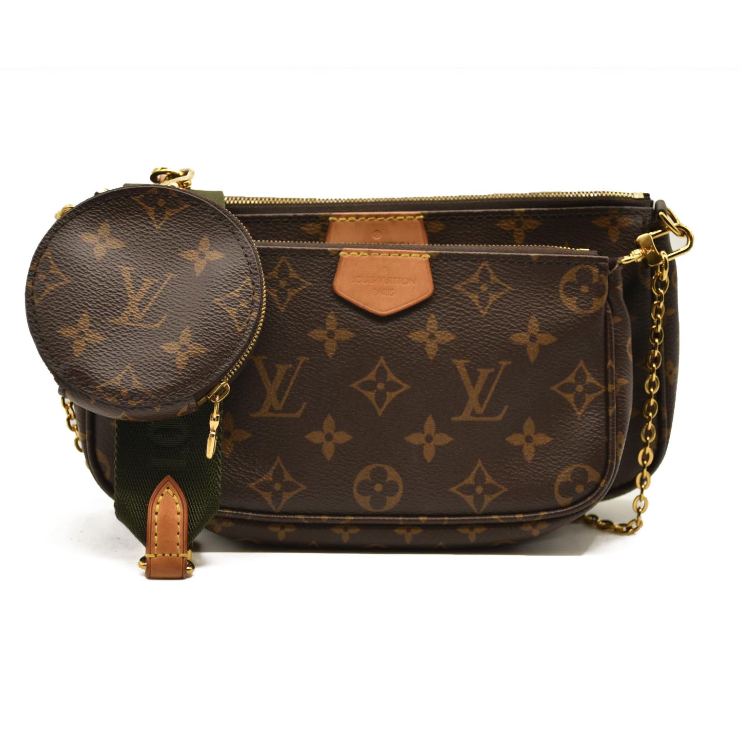 LOUIS VUITTON  Monogram Multi Pochette Accessories Kaki RFID