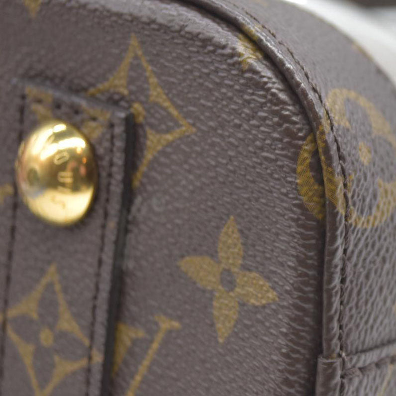 $1940 Louis Vuitton  Vernis Monogram Alma BB Taupe Metallise Crossbody