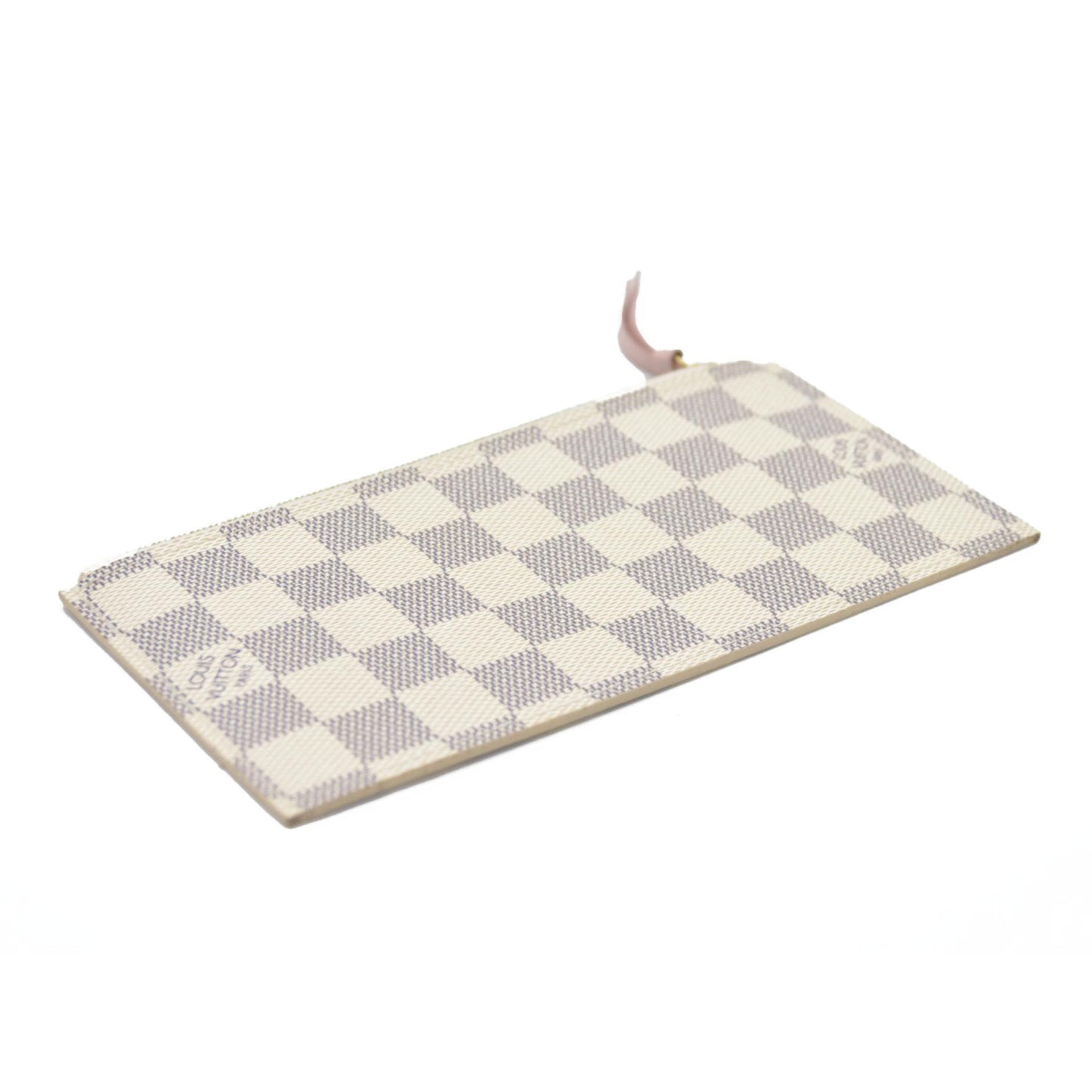 $1580 Louis Vuitton Damier Azur Pochette Félicie Wallet Zippered Insert Rose Ballerine