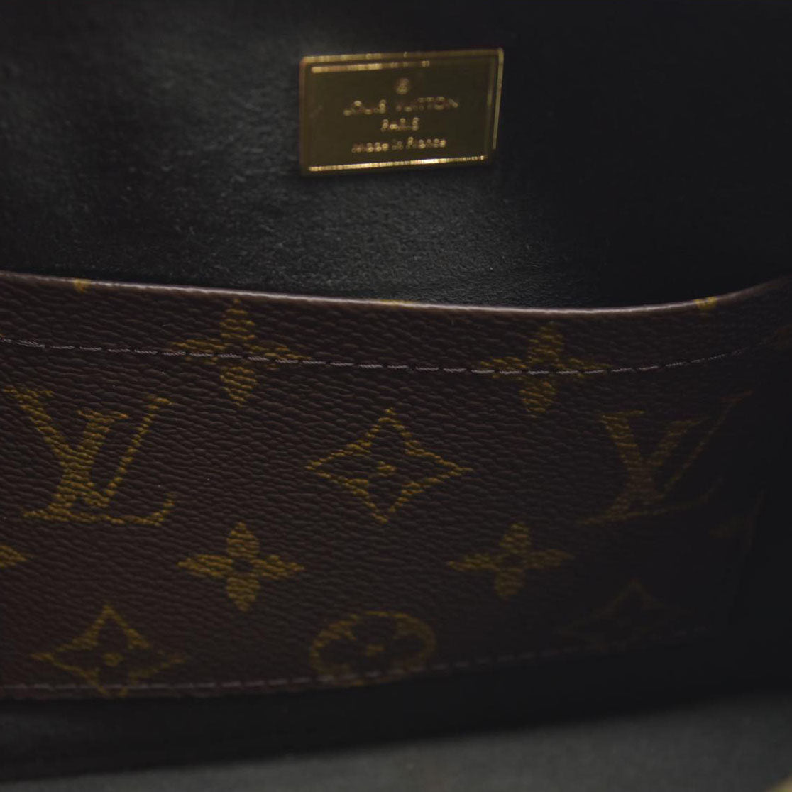 $1940 Louis Vuitton  Vernis Monogram Alma BB Taupe Metallise Crossbody