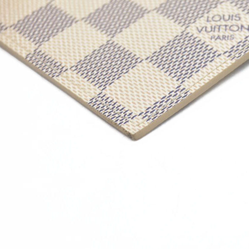 $1580 Louis Vuitton Damier Azur Pochette Félicie Wallet Zippered Insert Rose Ballerine