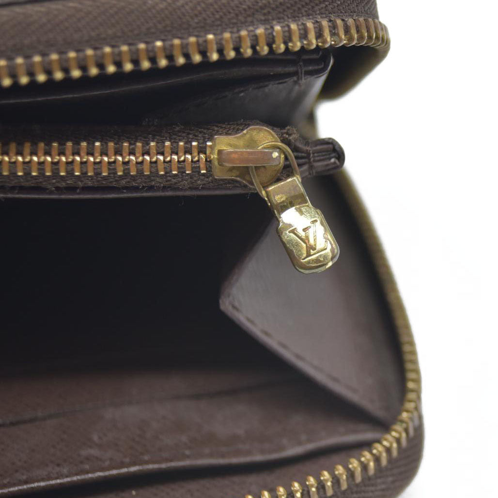LOUIS VUITTON Damier Ebene Zippy Wallet Long Wallet VI1026