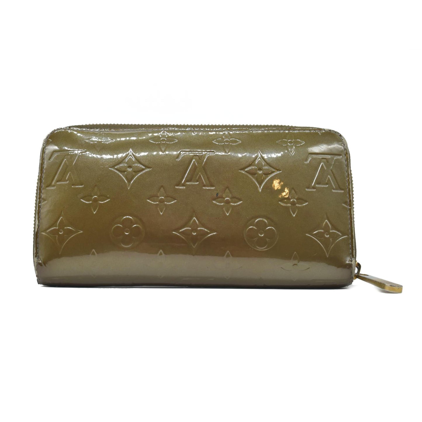 $1050 2009 Louis Vuitton Monogram Vernis Zippy Zip Around Long Wallet CA2059
