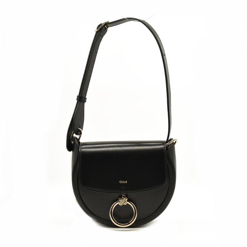 Chloe Arlene Saddle Bag Black Shoulder Bag Leather