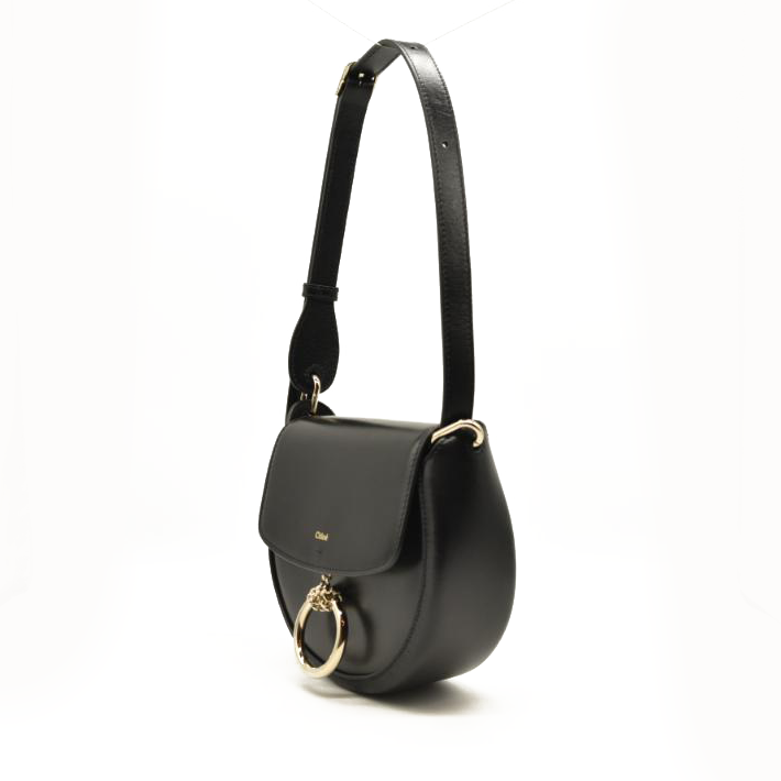 Chloe Arlene Saddle Bag Black Shoulder Bag Leather