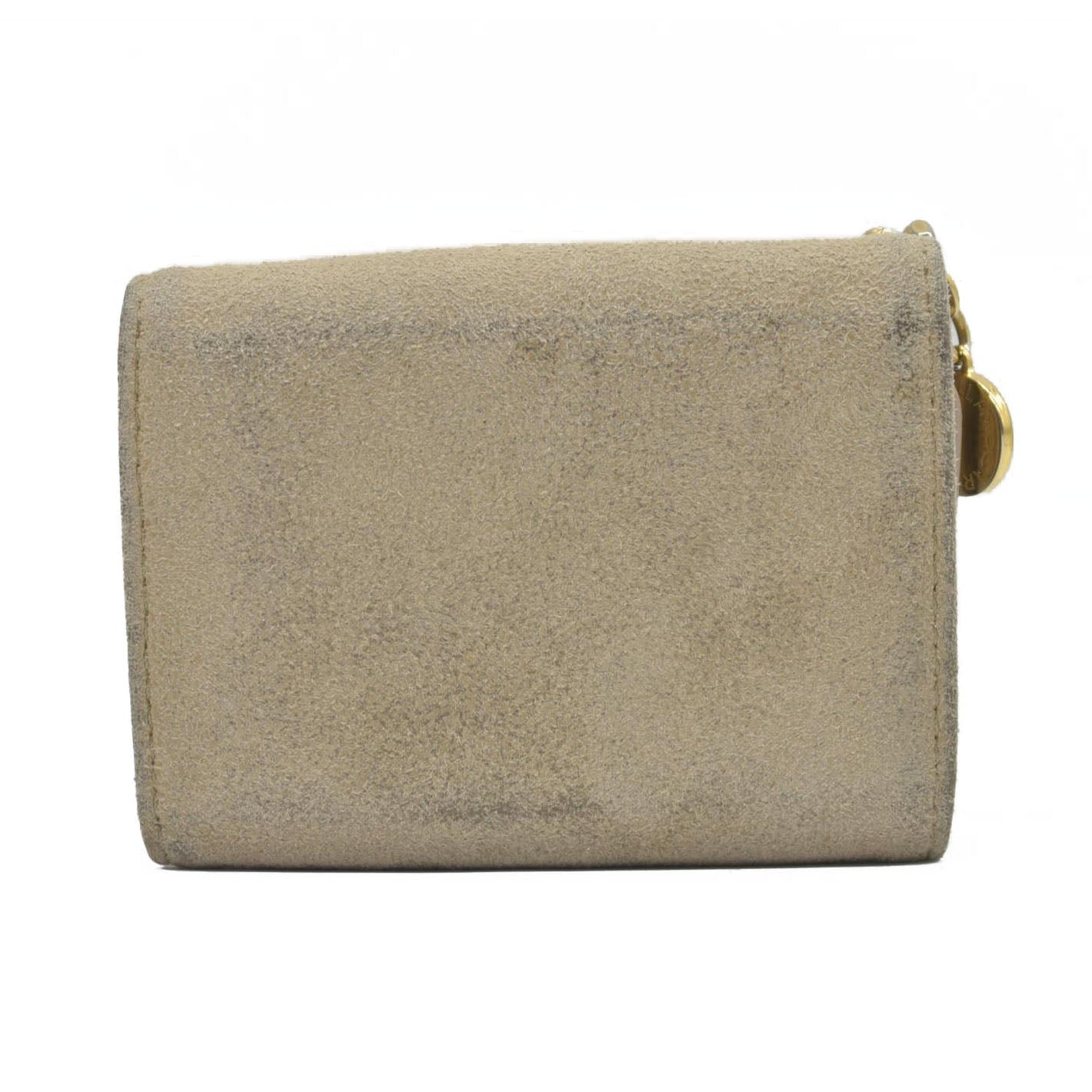 $495 Stella McCartney Falabella Vegan Leather Trifold Wallet Beige
